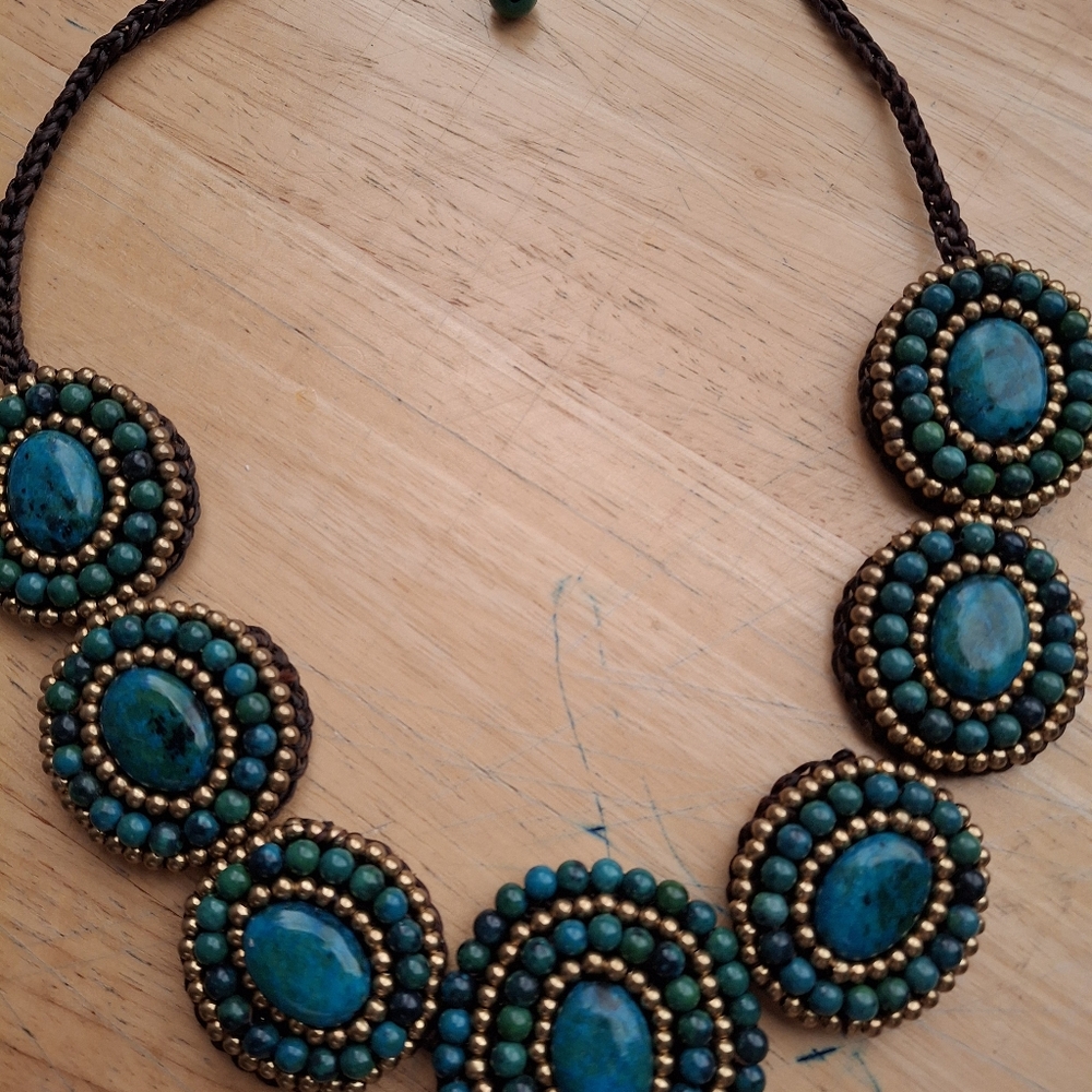 Mosaic Tribal Circle Necklace